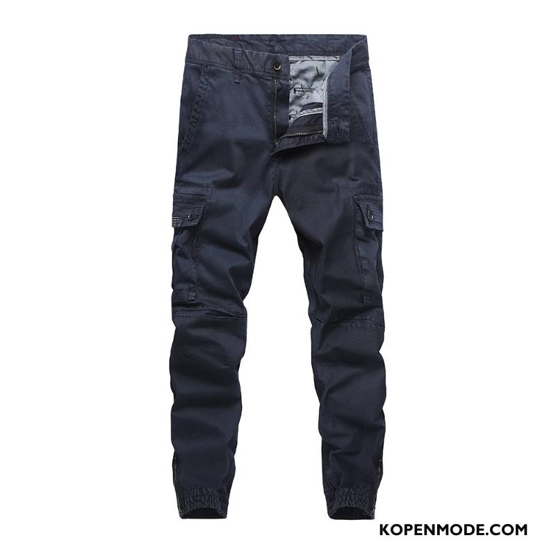 Broeken Heren Cargo Broek Katoen Dunne Mannen Casual Broek Mini Grijs