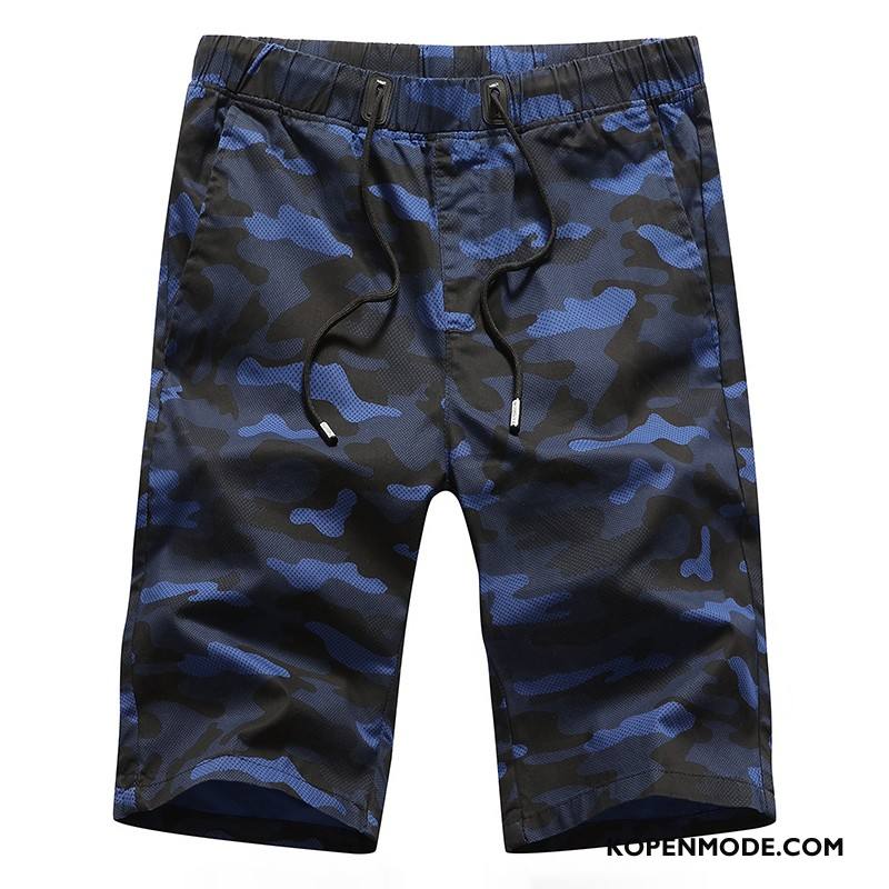 Broeken Heren Casual Trend Mannen 2018 Nieuw Korte Broek Camouflage Blauw