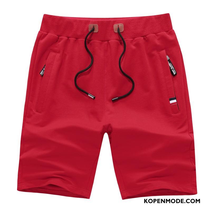 Broeken Heren Korte Broek Mannen Sport Casual Capri Broek Zomer Fluorescentie Zandkleur Groen