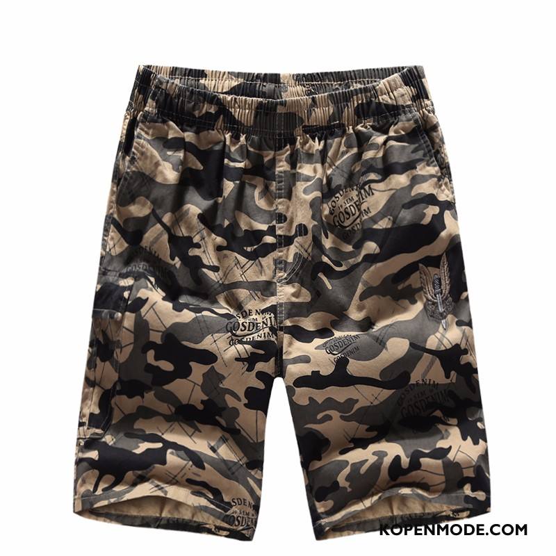 Broeken Heren Losse Zomer Sport Rechtdoor Mannen Korte Broek Camouflage Zwart