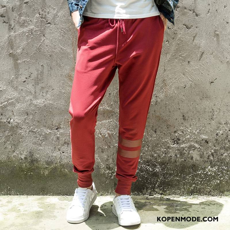 Broeken Heren Mode Slim Fit Mini Casual Broek Grote Maten Mannen Rood