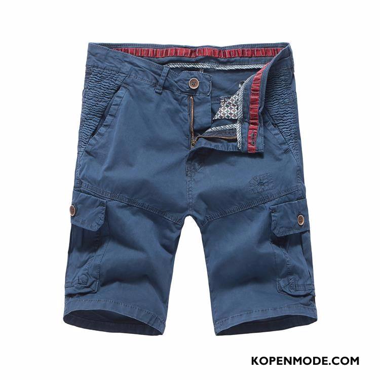 Broeken Heren Nieuw Casual Cargo Broek Vintage Wassen Zomer Kaki