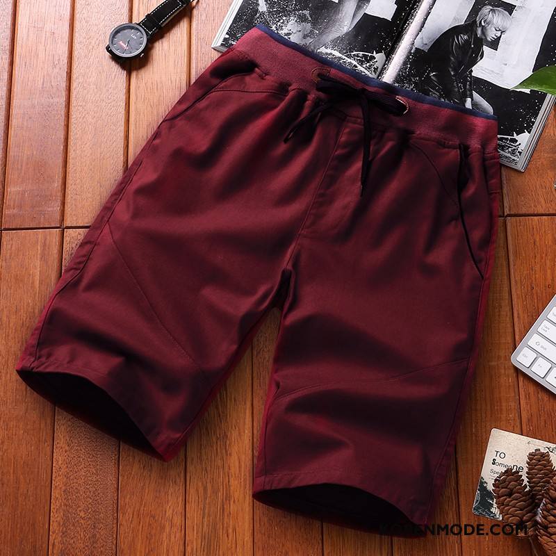 Broeken Heren Zomer Trend Korte Broek Mannen Casual Rood