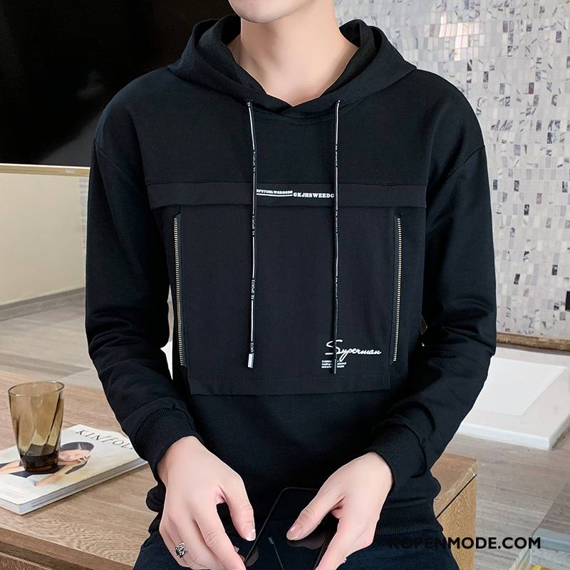 Hoodies Heren Jas Mannen Herfst Student Trendy Merk Pullover Zwart