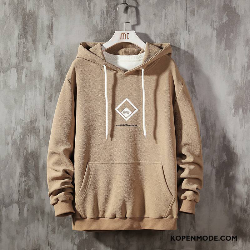 Hoodies Heren Jas Mannen Onderhemd Lange Mouwen Jasje Trend Kaki