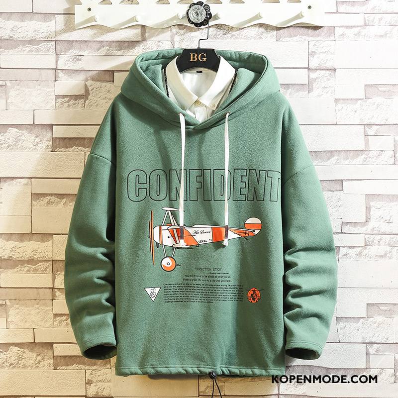 Hoodies Heren Trend Jasje Mooi Herfst Losse Trendy Merk Grijs