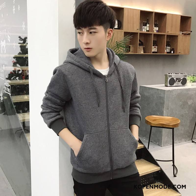 Hoodies Heren Trend Running Mannen Cardigan Vrouwen Voorjaar Grijs Licht