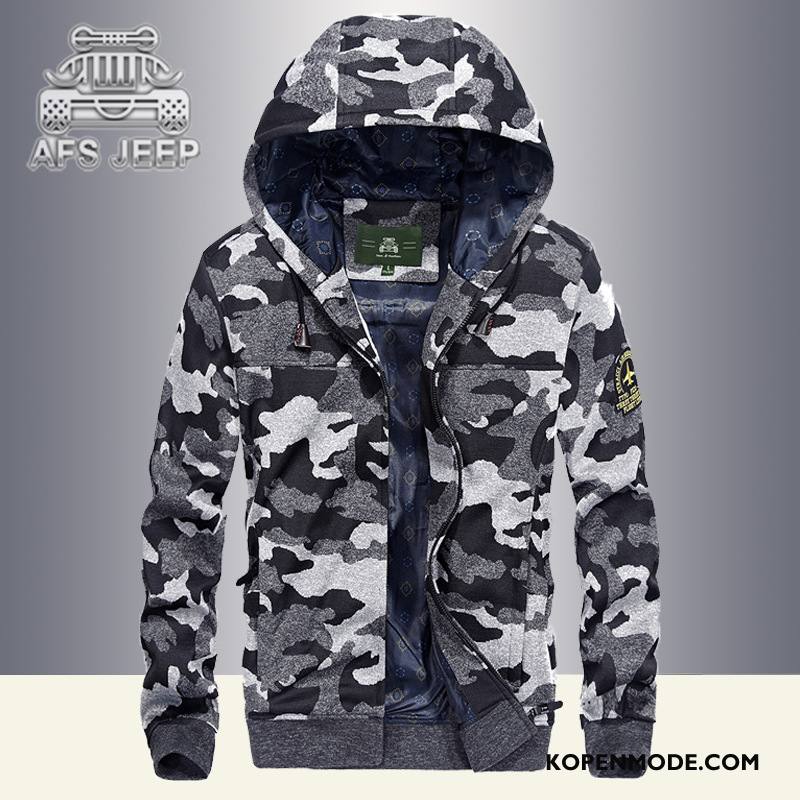 Jassen Heren Herfst Winter Mannen Jack Sport Kort Legergroene Camouflage