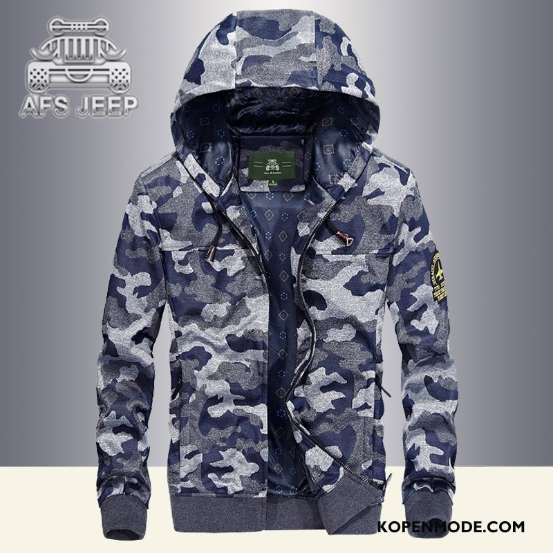 Jassen Heren Herfst Winter Mannen Jack Sport Kort Legergroene Camouflage