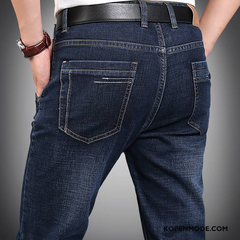 Jeans Heren Mid Taille Mannen Spijkerbroek Jeans Voorjaar Denim Herfst Zwart