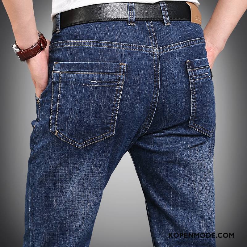 Jeans Heren Mid Taille Mannen Spijkerbroek Jeans Voorjaar Denim Herfst Zwart