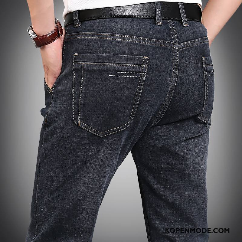 Jeans Heren Mid Taille Mannen Spijkerbroek Jeans Voorjaar Denim Herfst Zwart