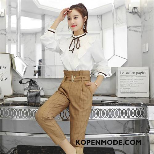 Pakken Dames Elegante 2018 Slim Fit Trend Comfortabele Eenvoudige Wit