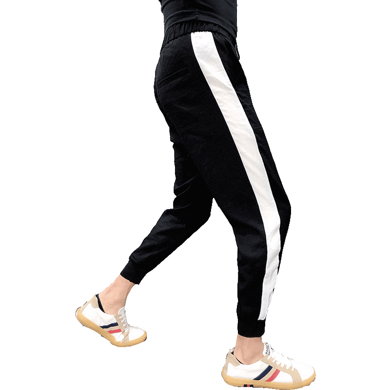 Broeken Heren Joggingbroek Harlan Trend Casual Potlood Broek Herfst Rood Zwart